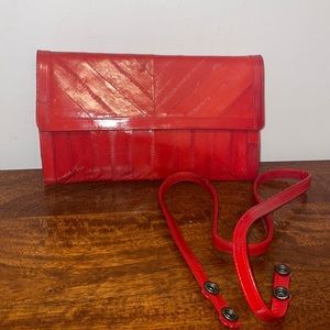 No Brand | Circa 80s | EEL skin clutch